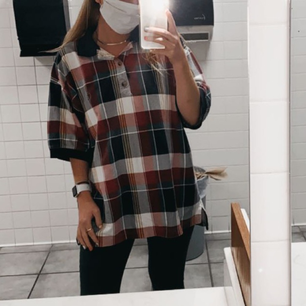 Plaid Oversized Men’s Polo